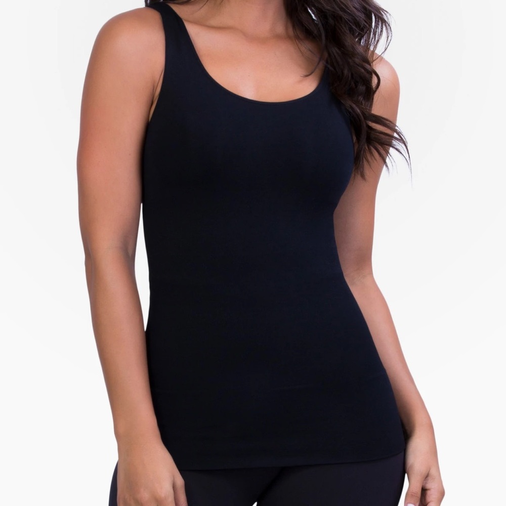 NWOT Belly Bandit Mother Tucker compression scoop neck tank S black